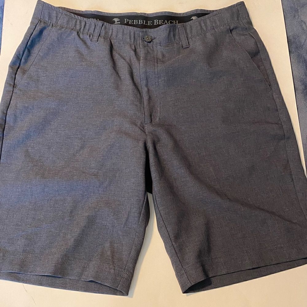 Pebble Beach Dry-Luxe Performance Men's Shorts Gray Golf-36